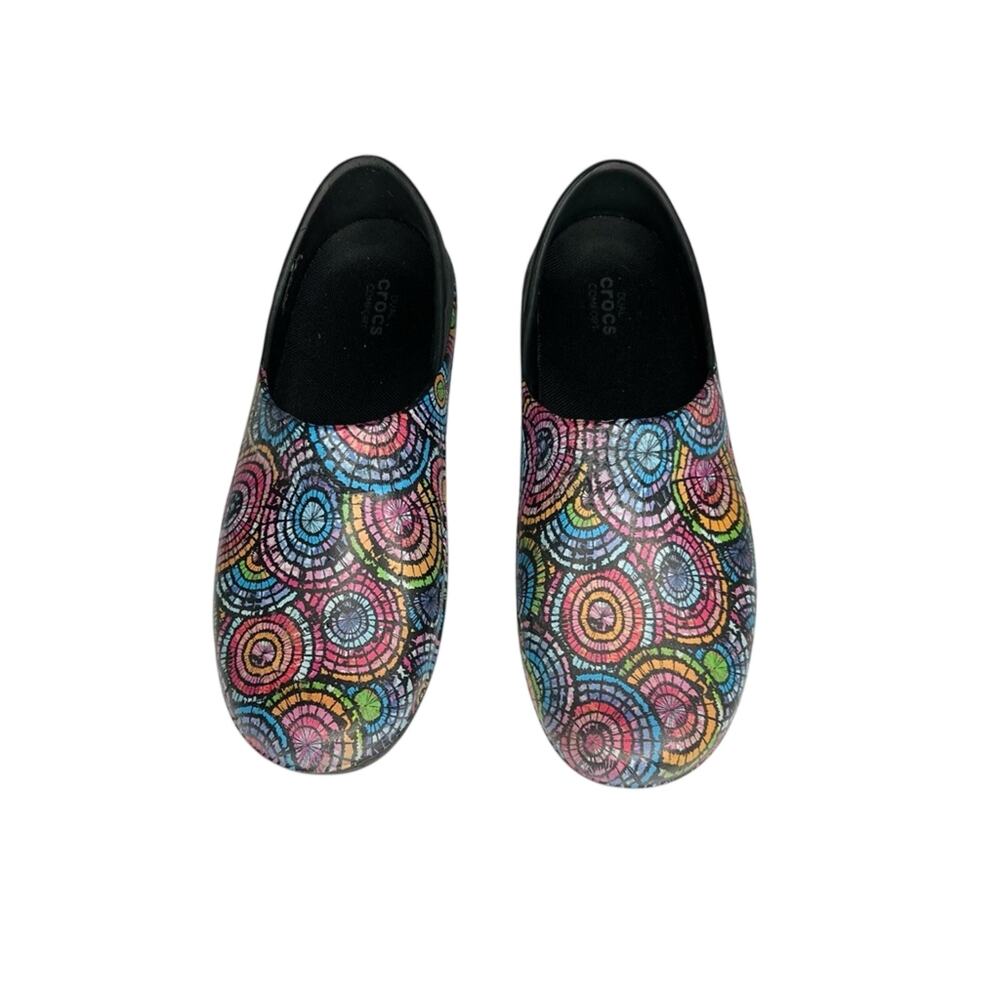 Crocs Neria Pro Graphic Clogs Slip Resistant Size 8 Rainbow Casual Comfort - Picture 3 of 16